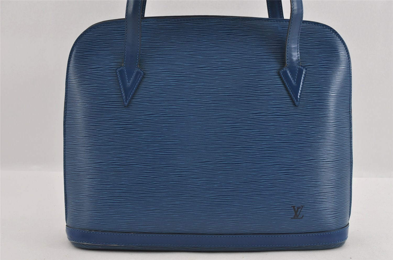 Authentic Louis Vuitton Epi Lussac Shoulder Tote Bag Blue M52285 LV 1248I