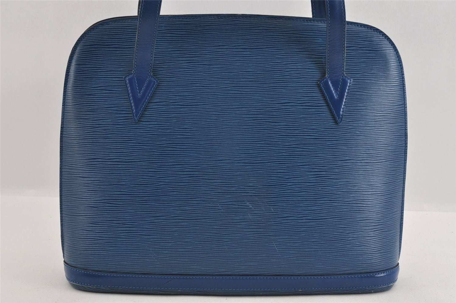 Authentic Louis Vuitton Epi Lussac Shoulder Tote Bag Blue M52285 LV 1248I