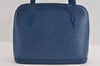 Authentic Louis Vuitton Epi Lussac Shoulder Tote Bag Blue M52285 LV 1248I
