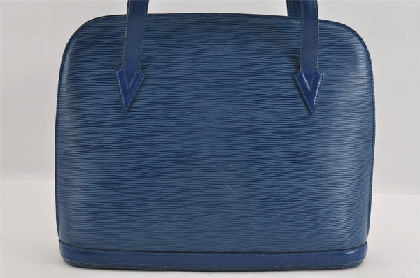 Authentic Louis Vuitton Epi Lussac Shoulder Tote Bag Blue M52285 LV 1248I