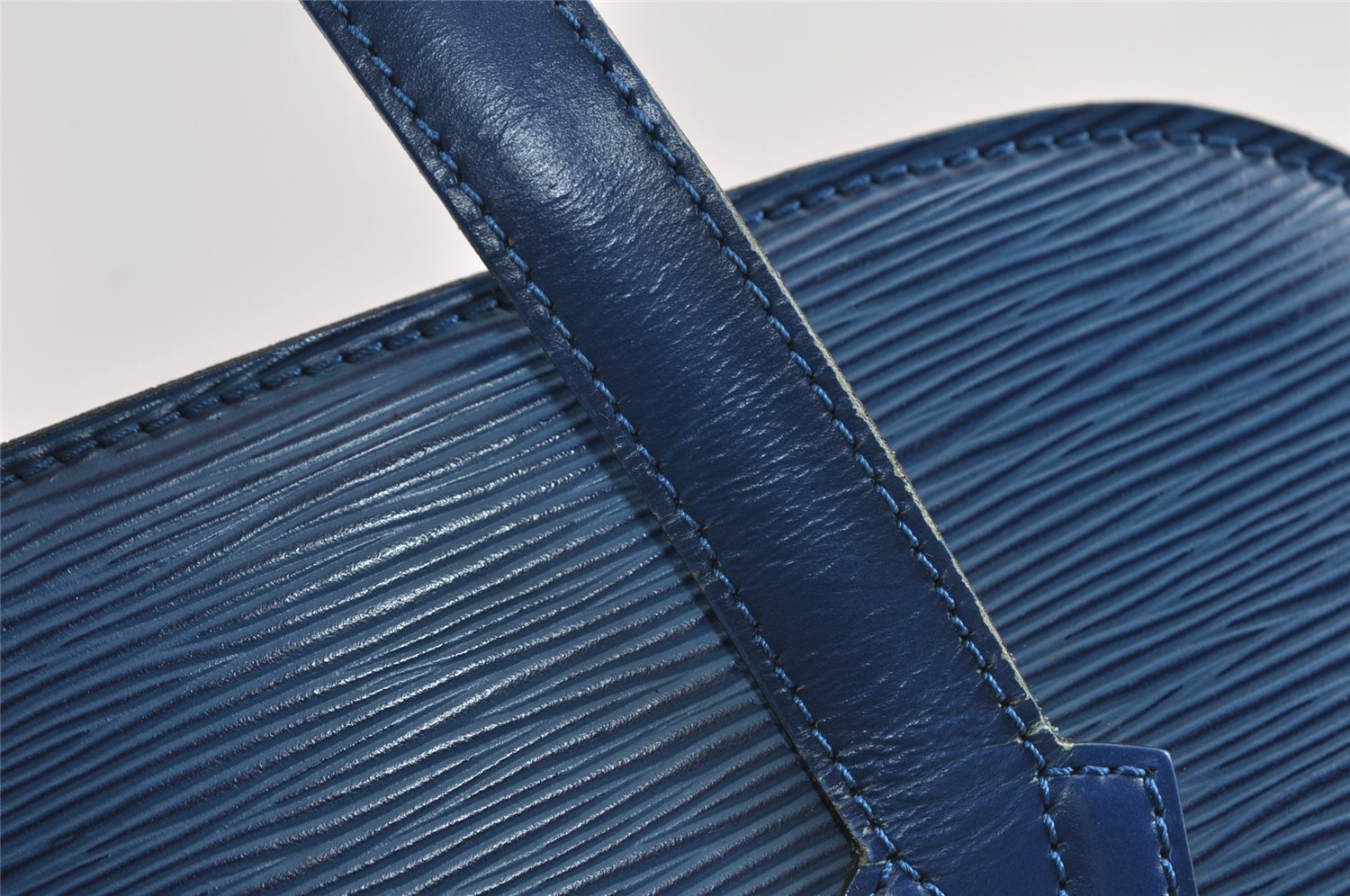 Authentic Louis Vuitton Epi Lussac Shoulder Tote Bag Blue M52285 LV 1248I