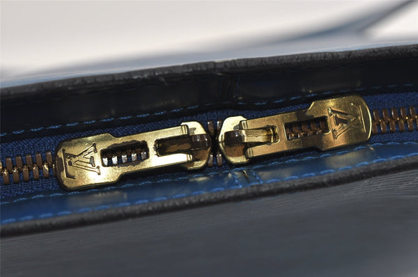 Authentic Louis Vuitton Epi Lussac Shoulder Tote Bag Blue M52285 LV 1248I