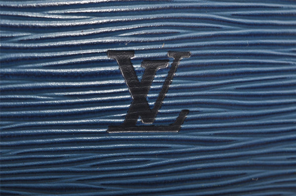 Authentic Louis Vuitton Epi Lussac Shoulder Tote Bag Blue M52285 LV 1248I