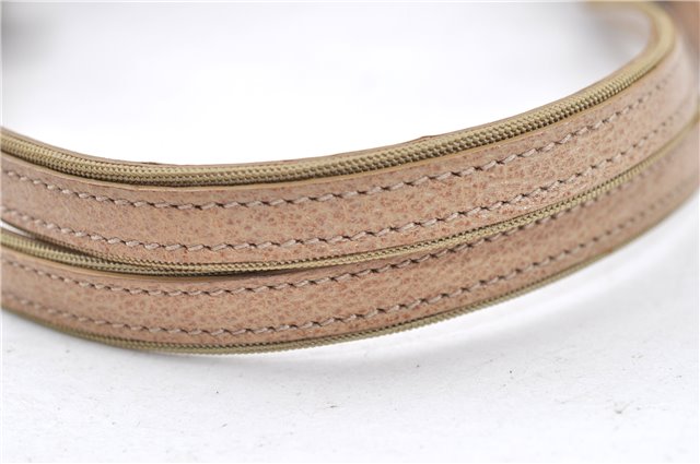 Authentic GUCCI Vintage Shoulder Tote Bag Purse Leather 0021047 Beige 1249G