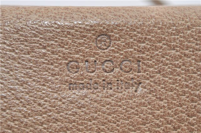 Authentic GUCCI Vintage Shoulder Tote Bag Purse Leather 0021047 Beige 1249G