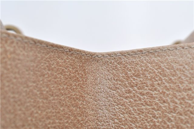 Authentic GUCCI Vintage Shoulder Tote Bag Purse Leather 0021047 Beige 1249G