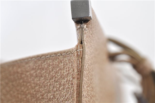 Authentic GUCCI Vintage Shoulder Tote Bag Purse Leather 0021047 Beige 1249G