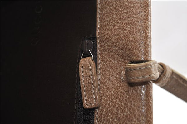 Authentic GUCCI Vintage Shoulder Tote Bag Purse Leather 0021047 Beige 1249G