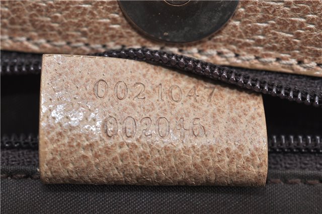 Authentic GUCCI Vintage Shoulder Tote Bag Purse Leather 0021047 Beige 1249G