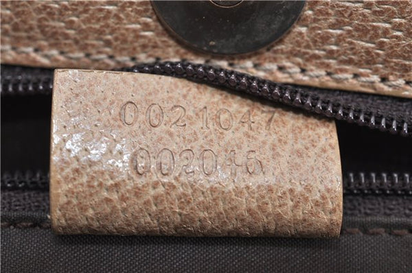 Authentic GUCCI Vintage Shoulder Tote Bag Purse Leather 0021047 Beige 1249G