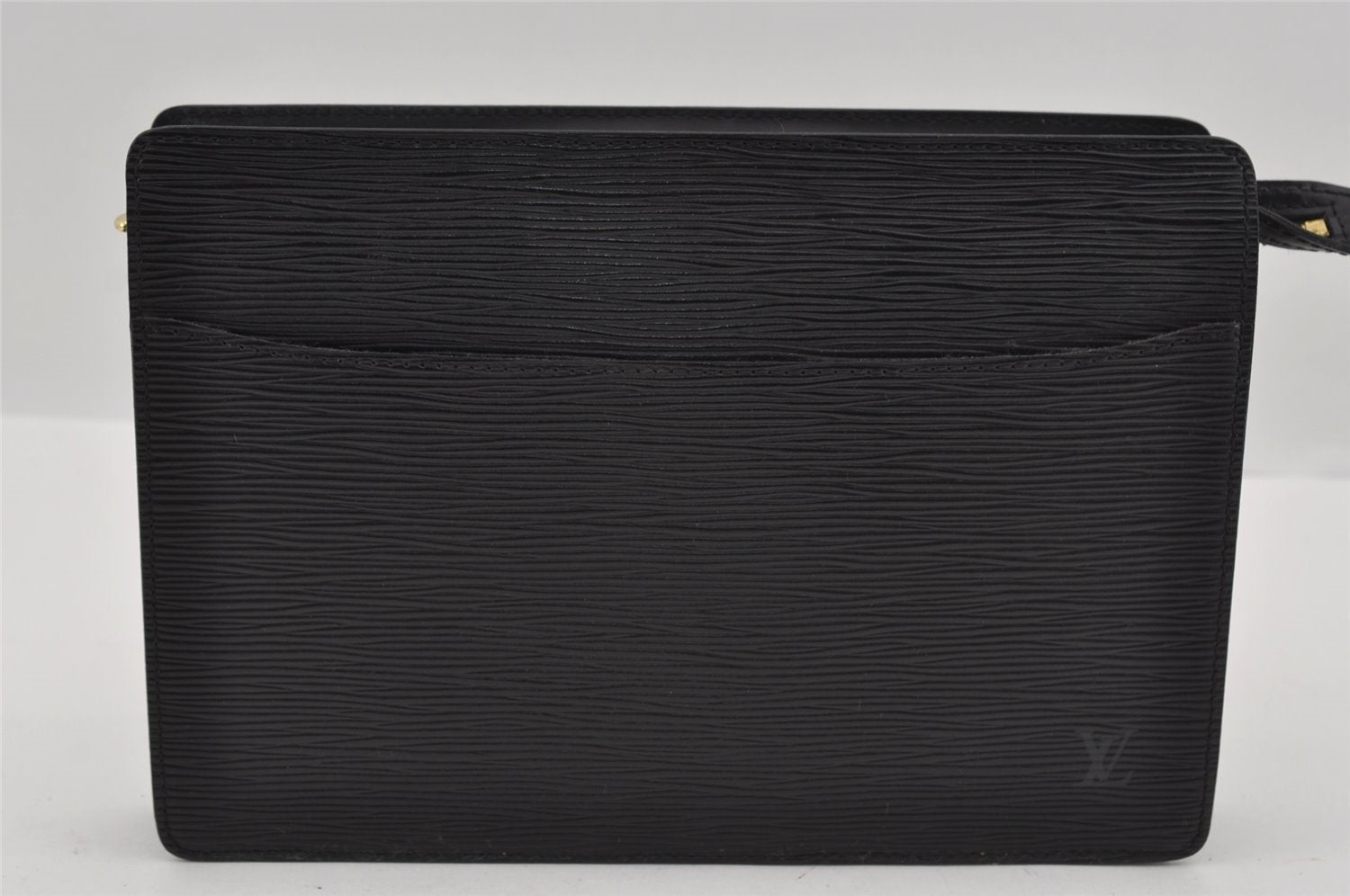 Authentic Louis Vuitton Epi Pochette Homme Clutch Hand Bag Black M52522 LV 1249I