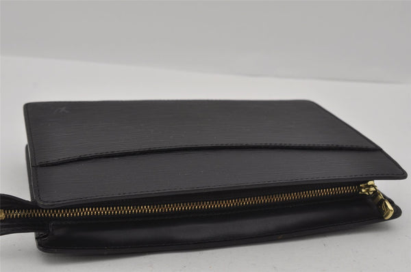 Authentic Louis Vuitton Epi Pochette Homme Clutch Hand Bag Black M52522 LV 1249I