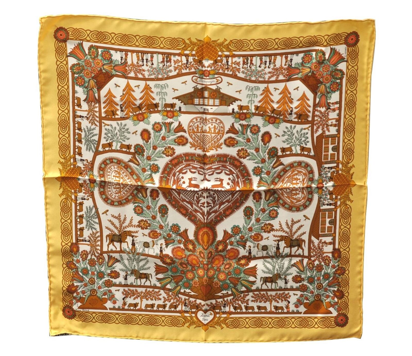 Auth HERMES Petit Carre 40 Scarf Handkerchief 