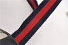 Authentic GUCCI Sherry Line Shoulder Tote Bag GG PVC Leather Navy Blue 1250G