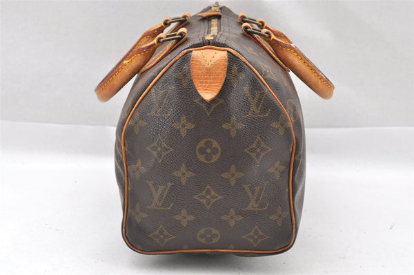 Authentic Louis Vuitton Monogram Speedy 25 Boston Hand Bag M41528 LV 1250I