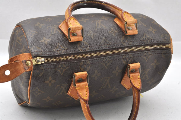 Authentic Louis Vuitton Monogram Speedy 25 Boston Hand Bag M41528 LV 1250I