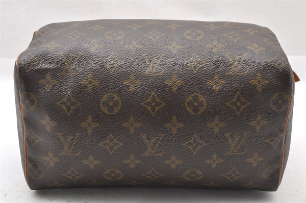 Authentic Louis Vuitton Monogram Speedy 25 Boston Hand Bag M41528 LV 1250I