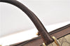 Authentic GUCCI Web Sherry Line Hand Boston Bag GG PVC Leather Brown 1251G