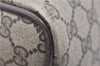 Authentic GUCCI Web Sherry Line Hand Boston Bag GG PVC Leather Brown 1251G