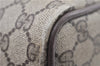 Authentic GUCCI Web Sherry Line Hand Boston Bag GG PVC Leather Brown 1251G