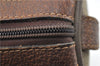 Authentic GUCCI Web Sherry Line Hand Boston Bag GG PVC Leather Brown 1251G