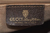 Authentic GUCCI Web Sherry Line Hand Boston Bag GG PVC Leather Brown 1251G