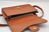 Authentic GUCCI Vintage Shoulder Cross Body Bag Purse Leather Brown 1252I