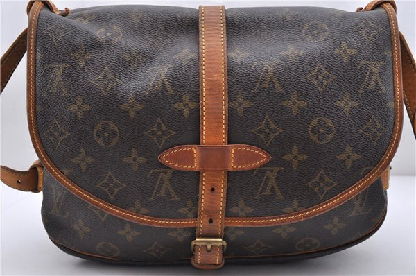 Auth Louis Vuitton Monogram Saumur 30 Shoulder Cross Body Bag M42256 LV 1253D