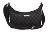 Authentic GUCCI Shoulder Cross Body Bag GG Canvas Leather 0190433 Black 1253I