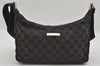 Authentic GUCCI Shoulder Cross Body Bag GG Canvas Leather 0190433 Black 1253I