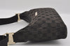 Authentic GUCCI Shoulder Cross Body Bag GG Canvas Leather 0190433 Black 1253I