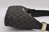 Authentic GUCCI Shoulder Cross Body Bag GG Canvas Leather 0190433 Black 1253I