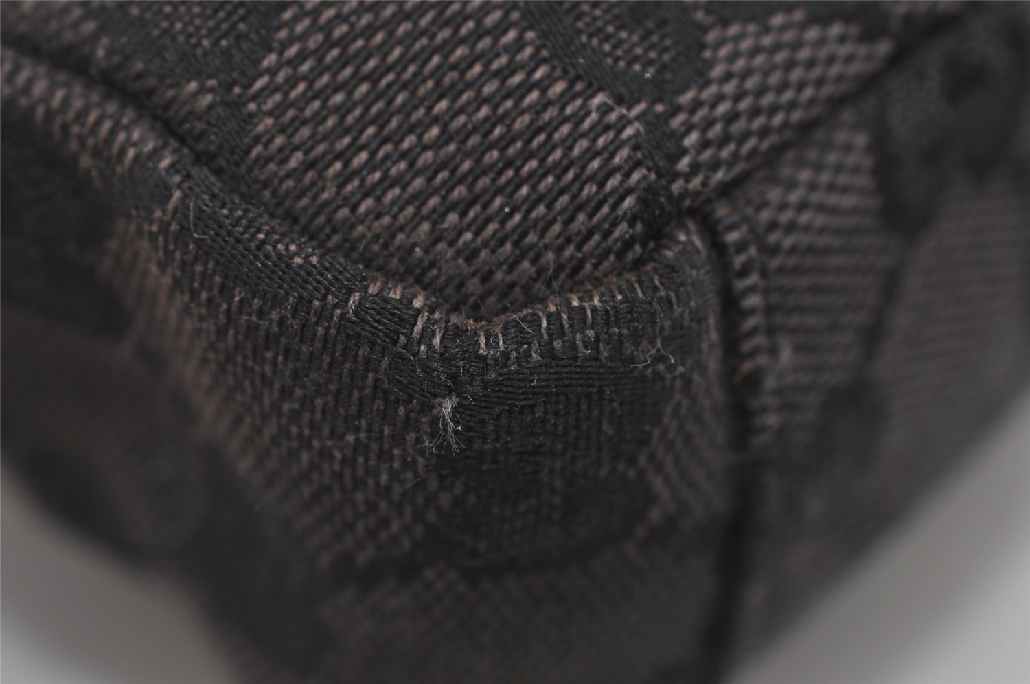 Authentic GUCCI Shoulder Cross Body Bag GG Canvas Leather 0190433 Black 1253I