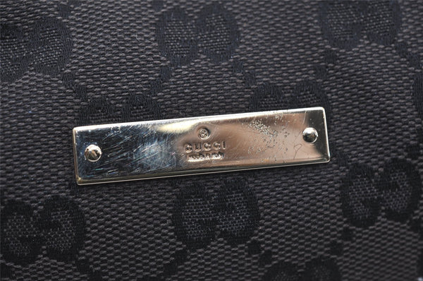 Authentic GUCCI Shoulder Cross Body Bag GG Canvas Leather 0190433 Black 1253I