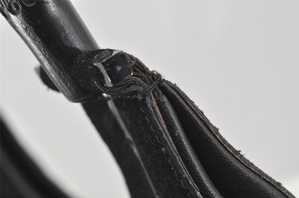 Authentic GUCCI Bamboo Shoulder Hand Bag Suede Leather 0013760 Black 1254I