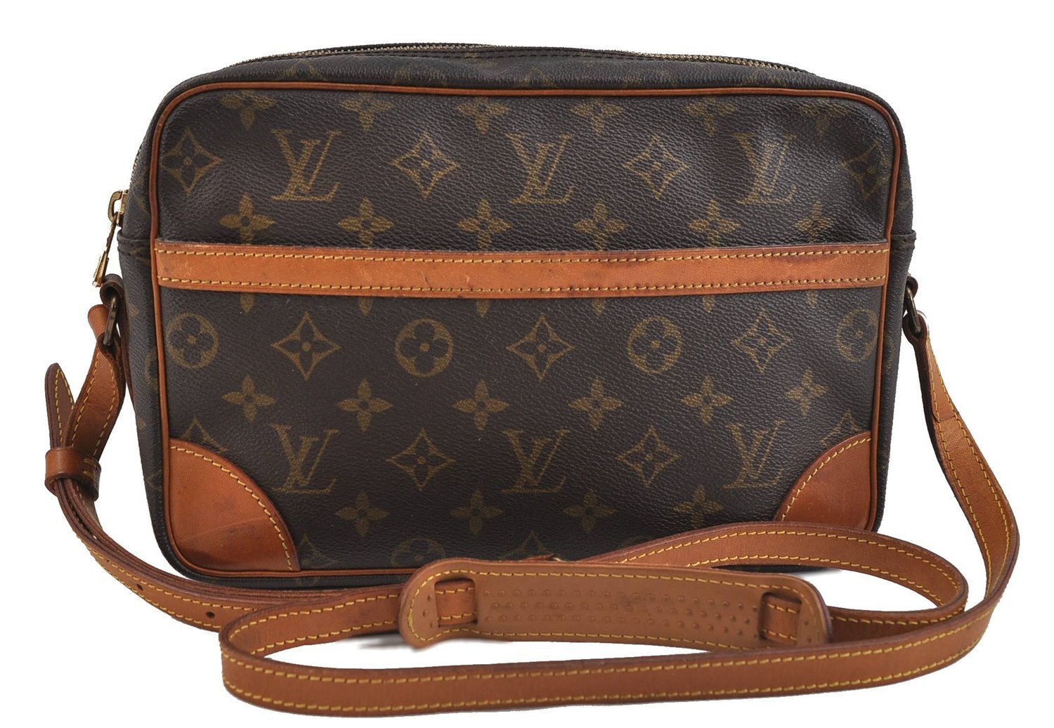 Auth Louis Vuitton Monogram Trocadero 27 Shoulder Cross Body Bag M51274 LV 1255D