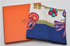 Authentic HERMES Carre 90 Scarf "LES RUBANS DU CHEVAL" Silk Blue Box 1255F