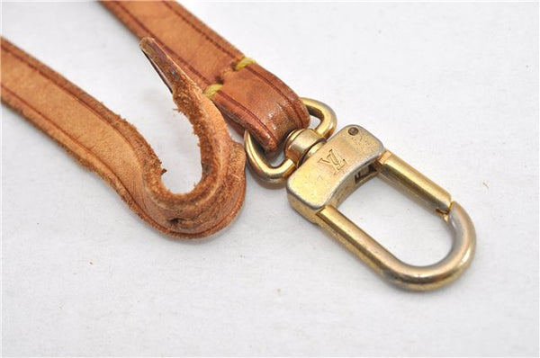 Auth Louis Vuitton Leather Strap For Pochette Accessoires Beige 13.8" Junk 1258G