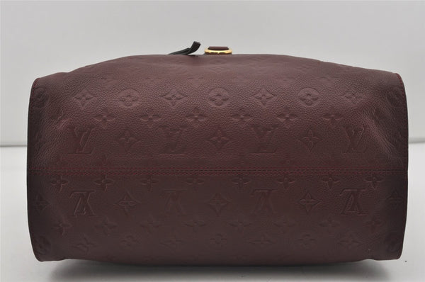 Authentic Louis Vuitton Monogram Empreinte Lumineuse PM Tote Bag Bordeaux 1260I
