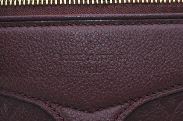 Authentic Louis Vuitton Monogram Empreinte Lumineuse PM Tote Bag Bordeaux 1260I