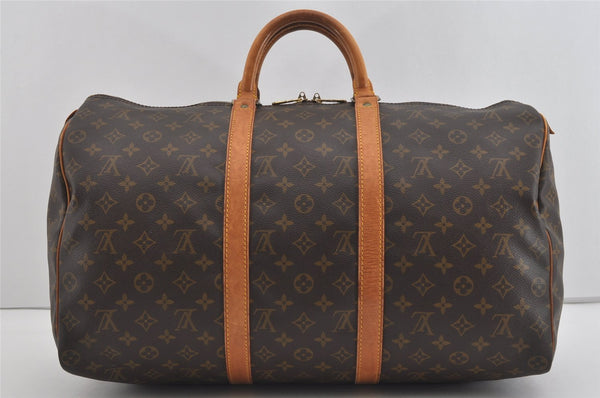 Authentic Louis Vuitton Monogram Keepall 50 Travel Boston Bag M41426 LV 1261I