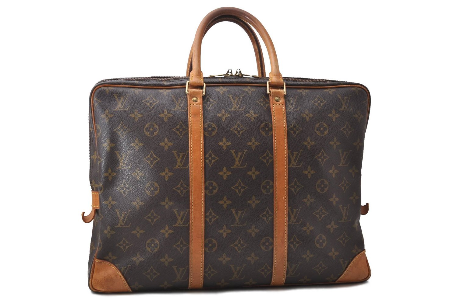 Auth Louis Vuitton Monogram Porte Documents Voyage Briefcase M53361 LV 1262D