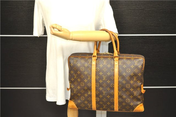 Auth Louis Vuitton Monogram Porte Documents Voyage Briefcase M53361 LV 1262D