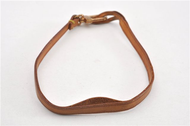 Auth Louis Vuitton Leather Strap For Pochette Accessoires Beige 13.8