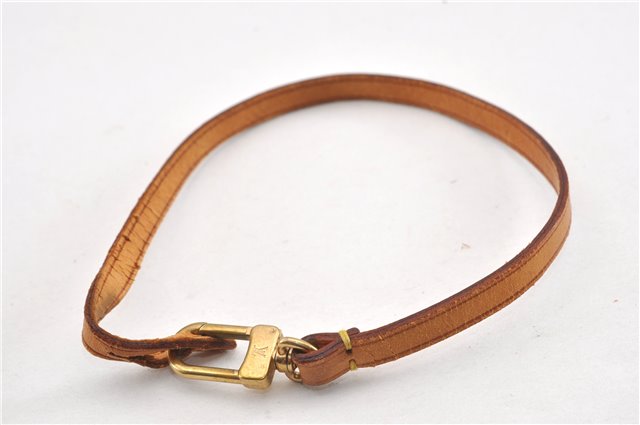 Auth Louis Vuitton Leather Strap For Pochette Accessoires Beige 13.8