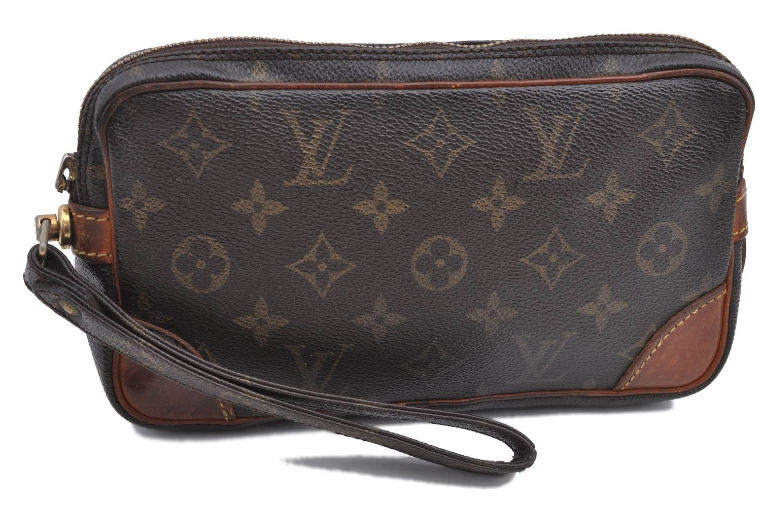Auth Louis Vuitton Monogram Marly Dragonne PM Clutch Bag M51827 LV Junk 1264D