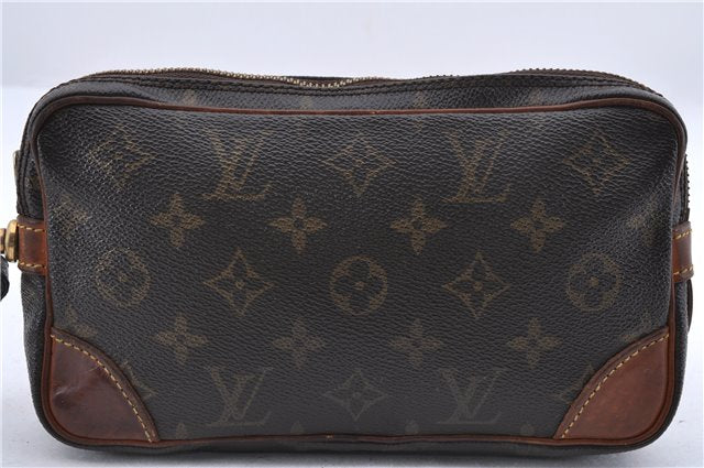 Auth Louis Vuitton Monogram Marly Dragonne PM Clutch Bag M51827 LV Junk 1264D