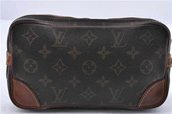 Auth Louis Vuitton Monogram Marly Dragonne PM Clutch Bag M51827 LV Junk 1264D
