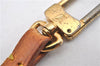 Auth Louis Vuitton Leather Strap For Pochette Accessoires Beige 14.8" LV 1264G