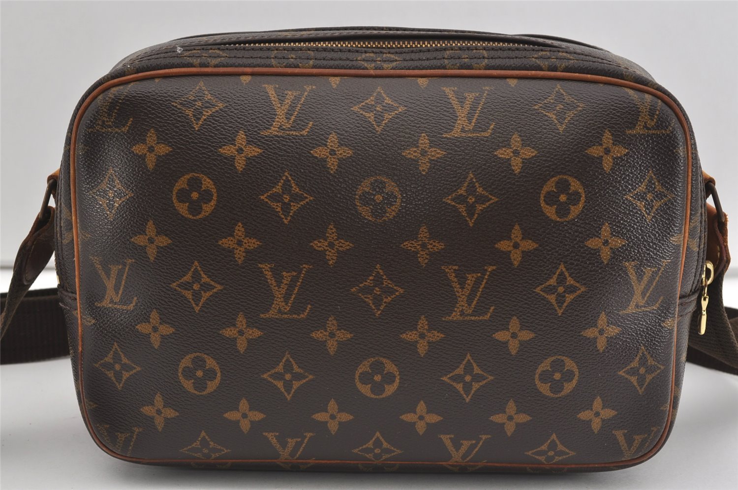 Authentic Louis Vuitton Monogram Reporter PM Shoulder Cross Bag M45254 LV 1264I